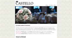 Desktop Screenshot of castelloricevimenti.it